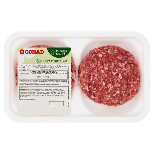 CONAD Percorso Qualità Hamburger Classico di Bovino Adulto 0,160 kg-image