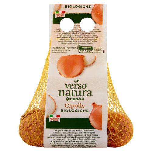 CONAD VERSO NATURA  Cipolle biologiche Dorata Cal. 40/60 Italia 0,500 kg-image
