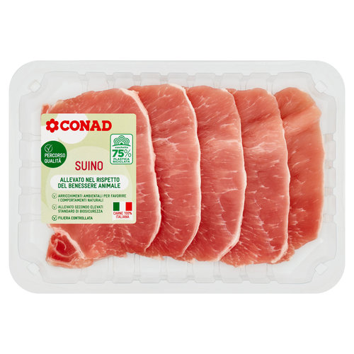 CONAD Percorso Qualità Fettine di Lonza di Suino benessere 0,250 kg-image