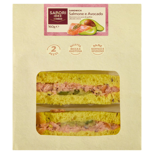 SAPORI & IDEE CONAD Sandwich Salmone e Avocado 2 Pezzi 160 g-image