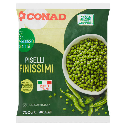 CONAD Percorso Qualità Piselli Finissimi Surgelati 750 g-image