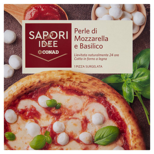 SAPORI & IDEE CONAD Perle di Mozzarella e Basilico 1 Pizza Surgelata 407 g-image