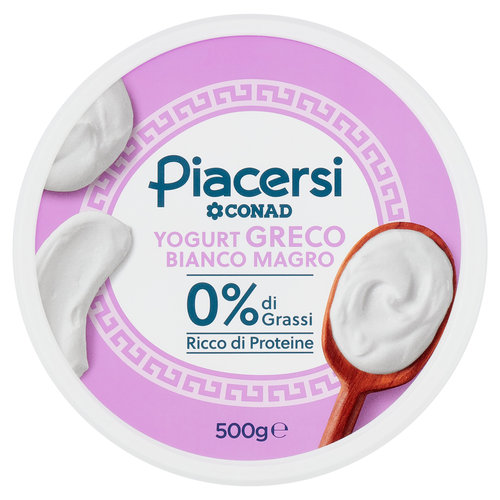 PIACERSI CONAD Yogurt Greco Bianco Magro 0% di Grassi 500 g-image