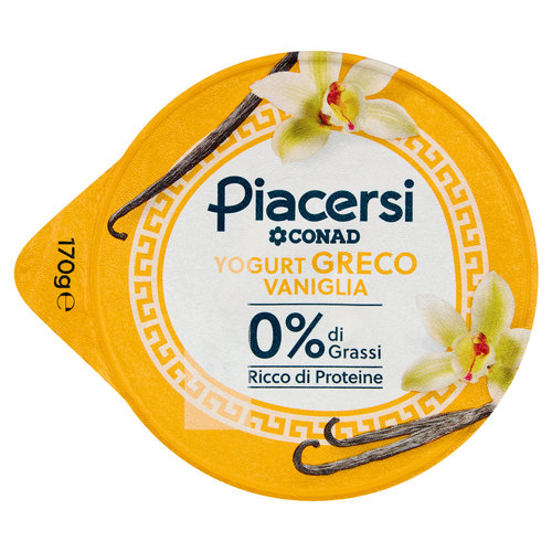 PIACERSI CONAD Yogurt Greco Vaniglia 0% di Grassi 170 g-image