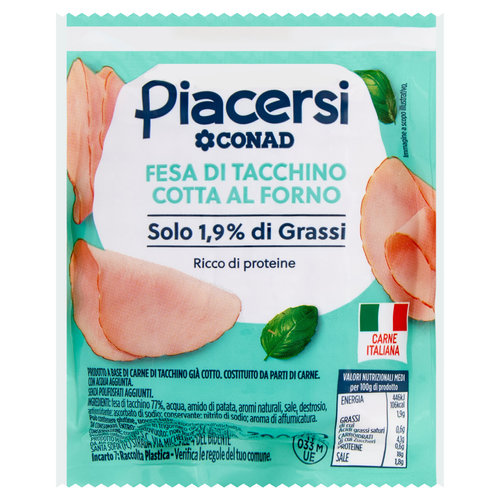 PIACERSI CONAD Fesa di Tacchino Cotta al Forno 300 g-image