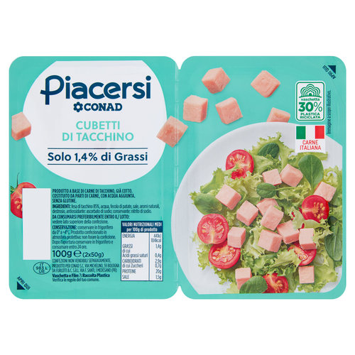 PIACERSI CONAD Cubetti di Tacchino 2 x 50 g-image