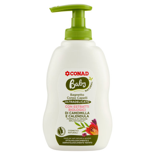 CONAD Baby Natural Bagnetto Corpo Capelli Ultradelicato 250 ml-image