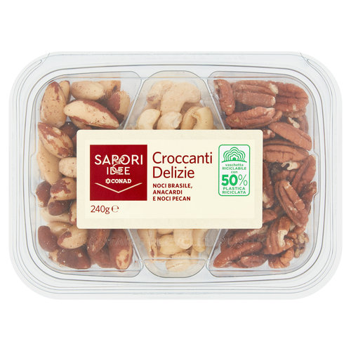 SAPORI & IDEE CONAD Croccanti Delizie Noci Brasile, Anacardi e Noci Pecan 240 g-image