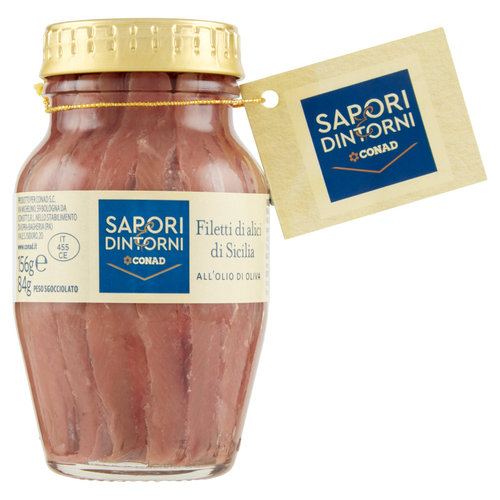 SAPORI & DINTORNI CONAD Filetti di alici di Sicilia all'Olio di Oliva 156 g-image