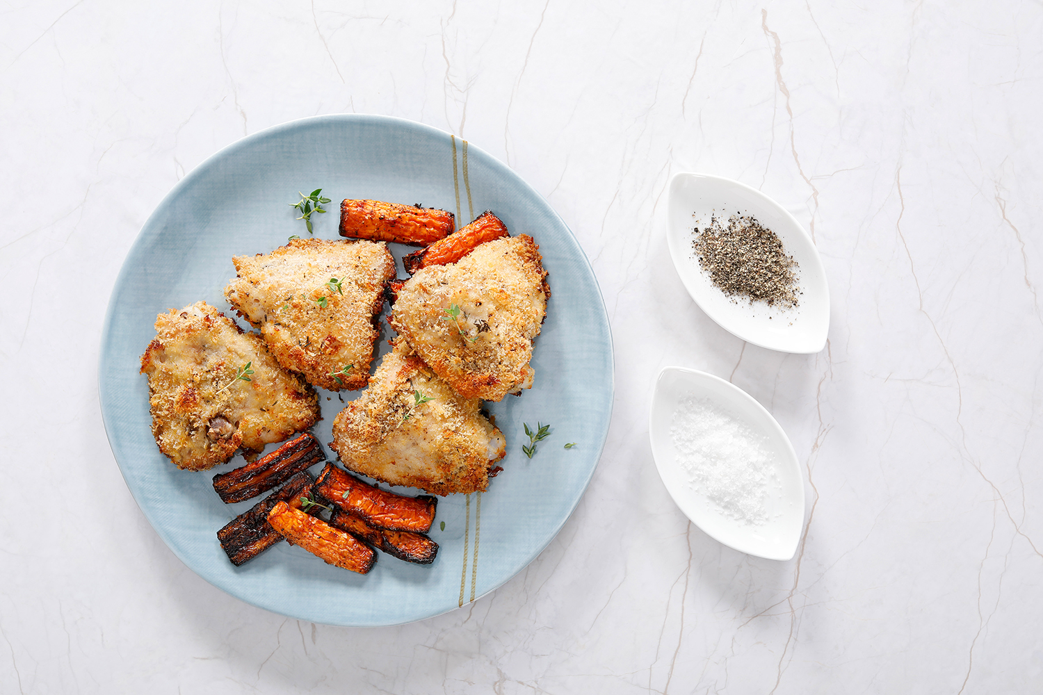 sovracosce di pollo panate alla senape e timo